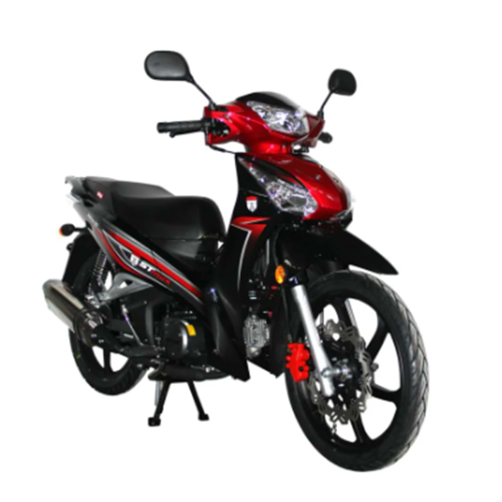 STMAX MEGA 50 SİYAH/KIRMIZI MOTOSİKLET